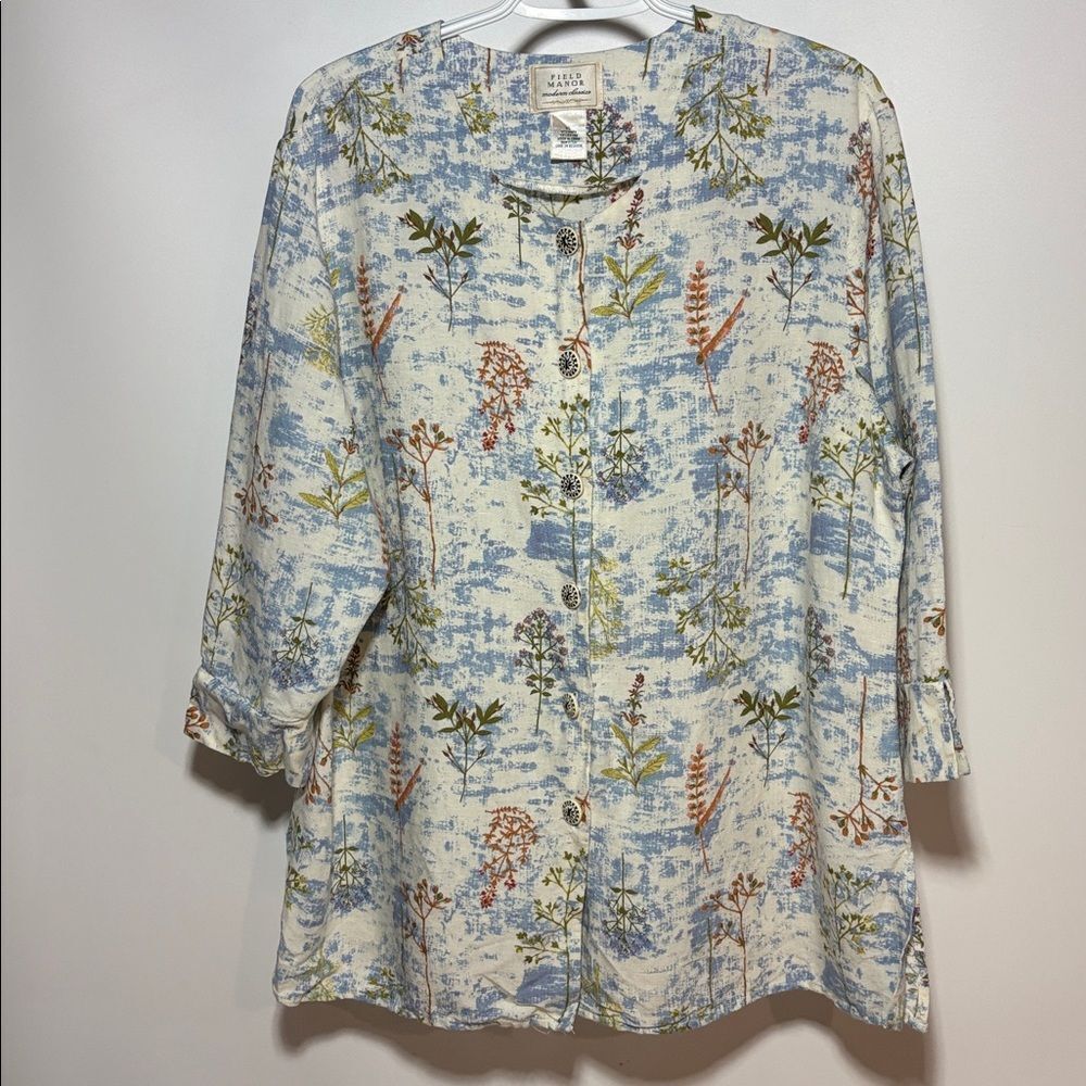 Floral Button-Up Blouse